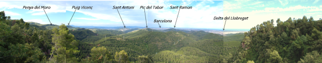 Se detallan los puntos más representativos del paisaje más cercano, así como los otros puntos de observación